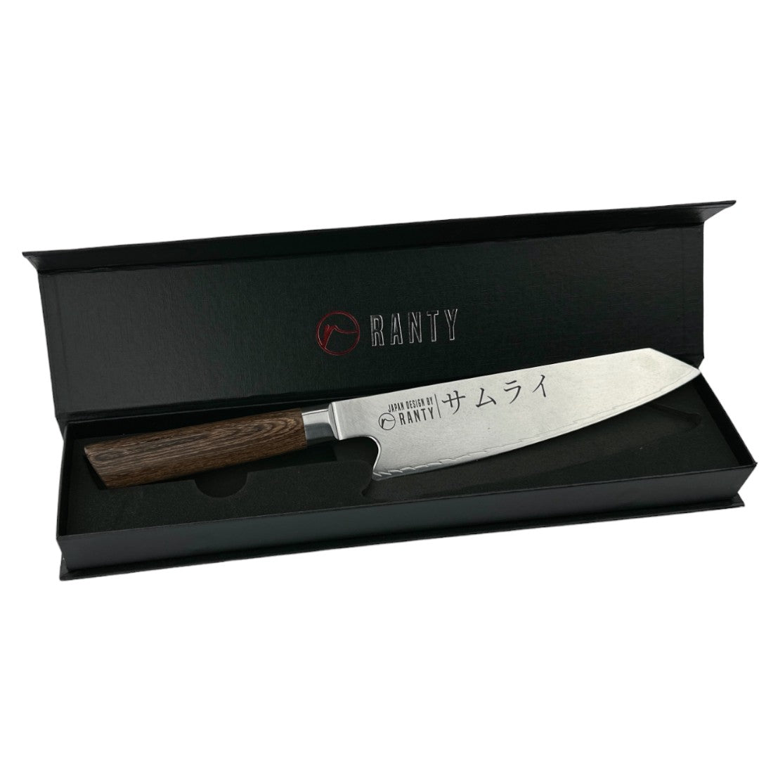 CUCHILLO DE ACERO DE DAMASCO CHEF SAMURAI RANTY