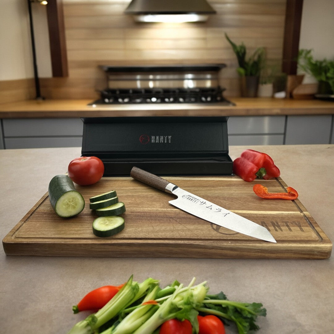 CUCHILLO DE ACERO DE DAMASCO CHEF SAMURAI RANTY