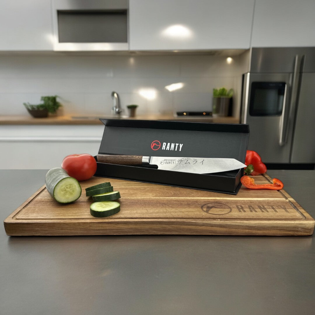 CUCHILLO DE ACERO DE DAMASCO CHEF SAMURAI RANTY