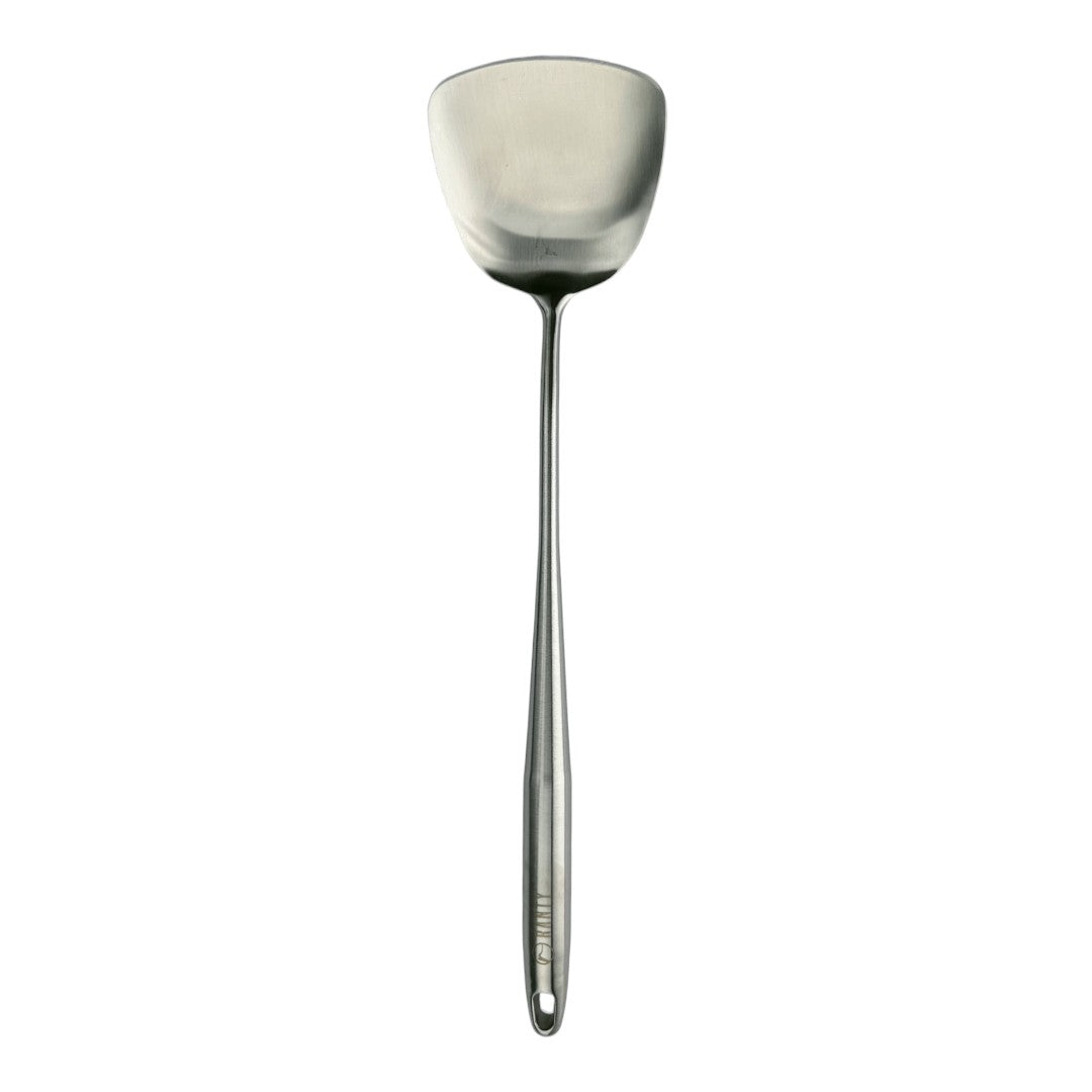 Espátula Ranty para cocina en acero inoxidable con diseño ergonómico.