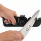 Afilador manual para cuchillo y tijeras con regulador de ángulo.
