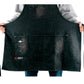 Delantal de cocina vintage jeans Ranty negro vista completa con detalles desgastados.