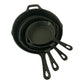 Set de sartenes de hierro fundido Ranty en diferentes tamaños, ideal para cocina profesional y uso doméstico.