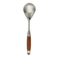 Cuchara grande cocina creativa Ranty 32.5cm de acero inoxidable, mango de madera café medio para cocina premium.