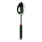 Cuchara grande cocina Joven Ranty 32cm con mango antideslizante gris y detalle naranja, y cuerpo de acero inoxidable.