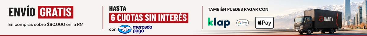 Envío gratis sobre $80.000 y hasta 6 cuotas sin interés con Mercado Pago