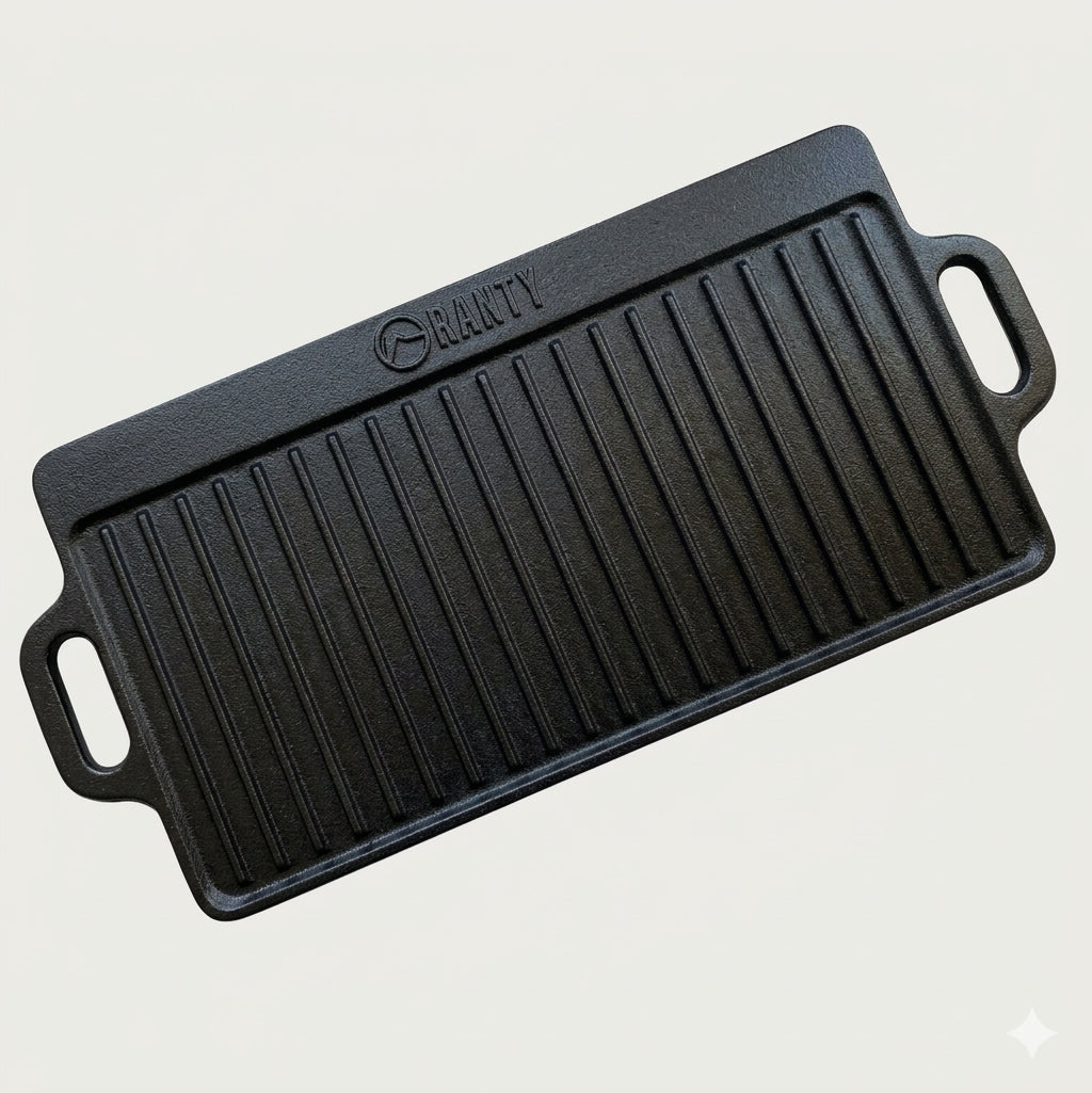 PLANCHA DE HIERRO FUNDIDO REVERSIBLE (50x24cm) RANTY