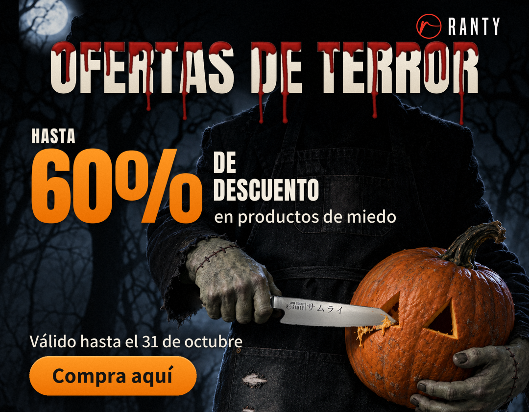 Ofertas de Terror RANTY: hasta 60% de descuento en productos de miedo. Válido hasta el 31 de octubre. Compra aquí